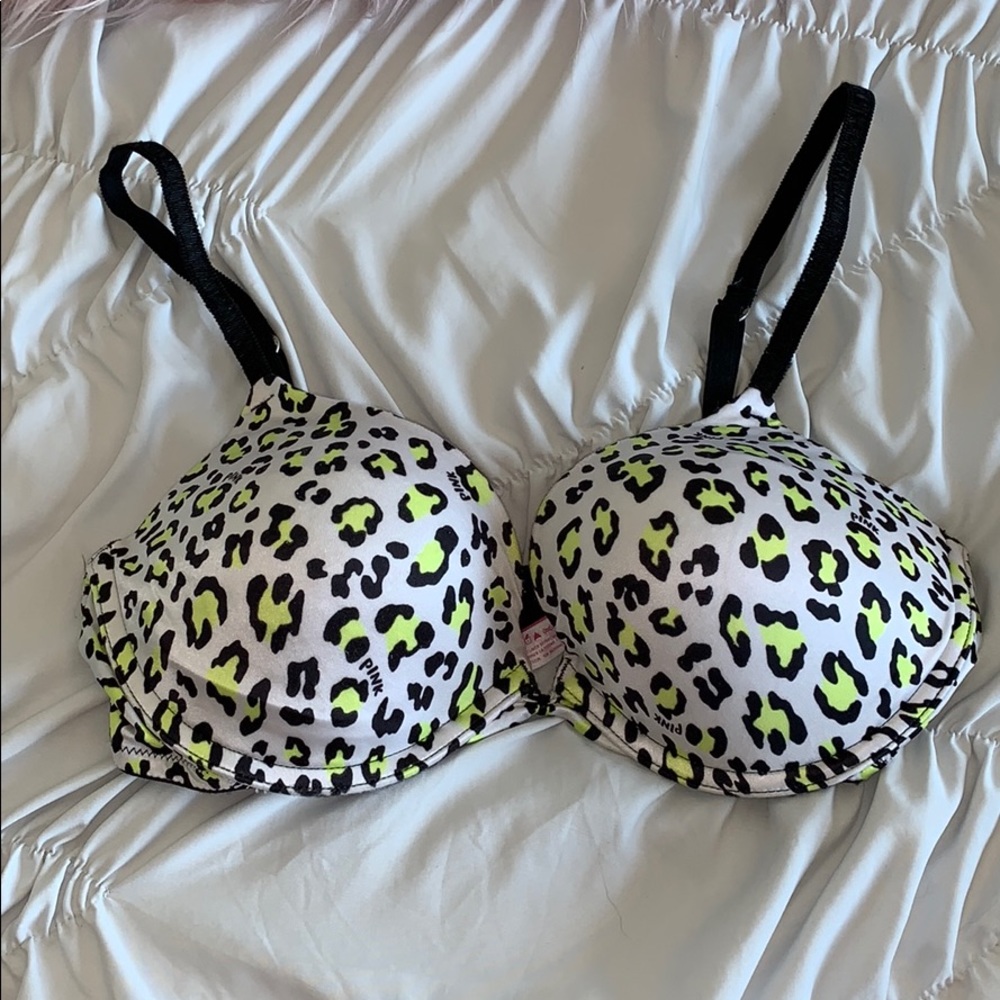 Leopard Push up PINK bra